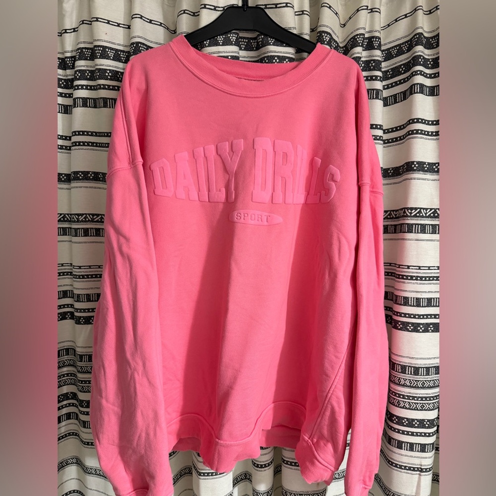 Daily Drills Pink oversized sweatshirt